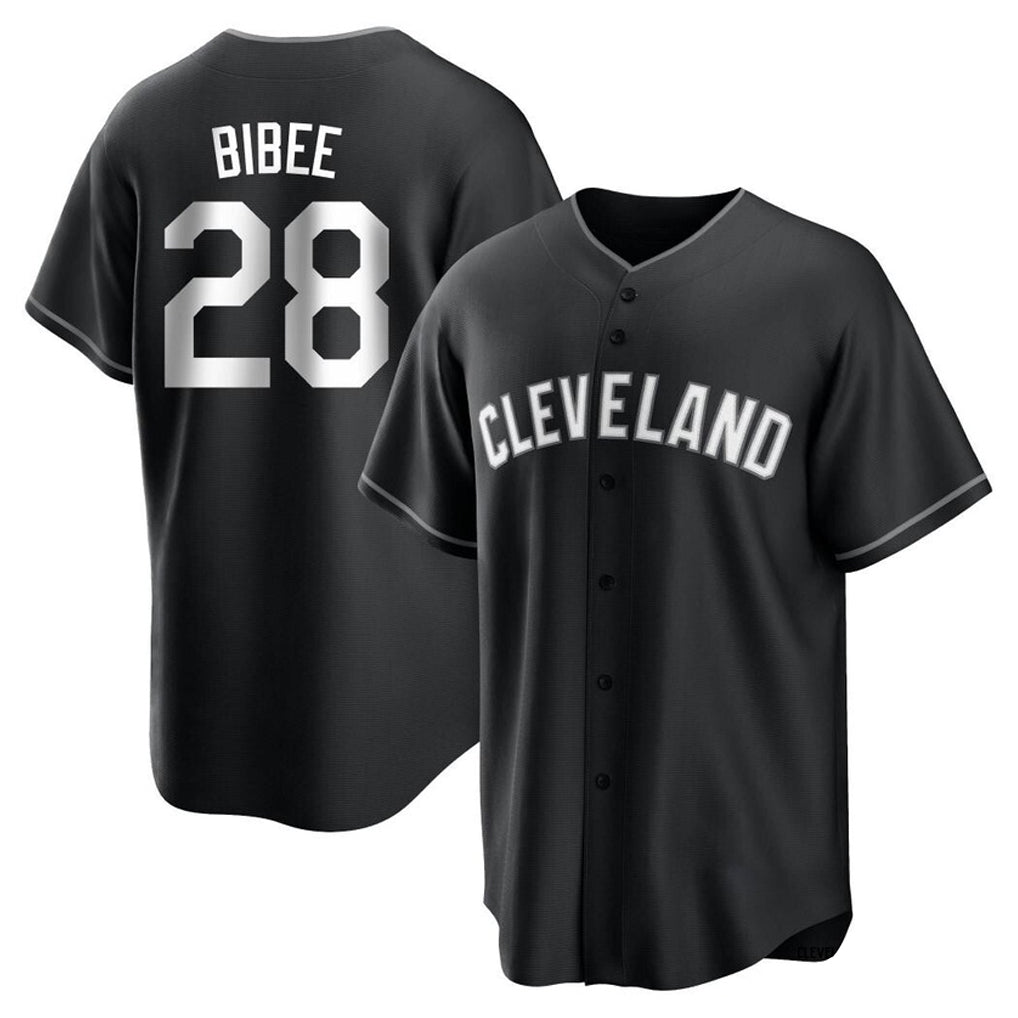 Tlead C.Guardians #28 Tanner Bibee Player Black Home Game Stitched Jerseys