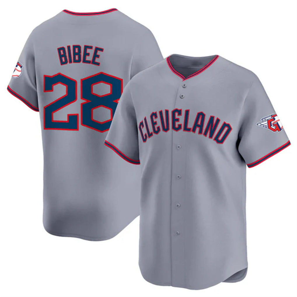Tlead C.Guardians #28 Tanner Bibee Player Gray Road Limited Home Game Stitched Jerseys