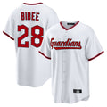 Tlead C.Guardians #28 Tanner Bibee Player White Game Home Stitched Jerseys