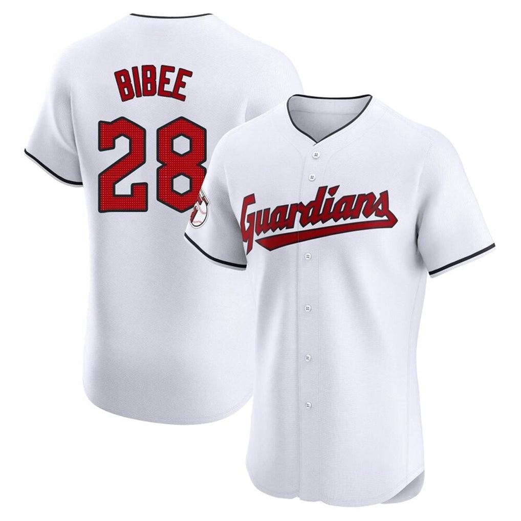 Tlead C.Guardians #28 Tanner Bibee Player White Limited Elite Home Stitched Jerseys