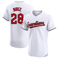 Tlead C.Guardians #28 Tanner Bibee Player White Limited Elite Home Stitched Jerseys