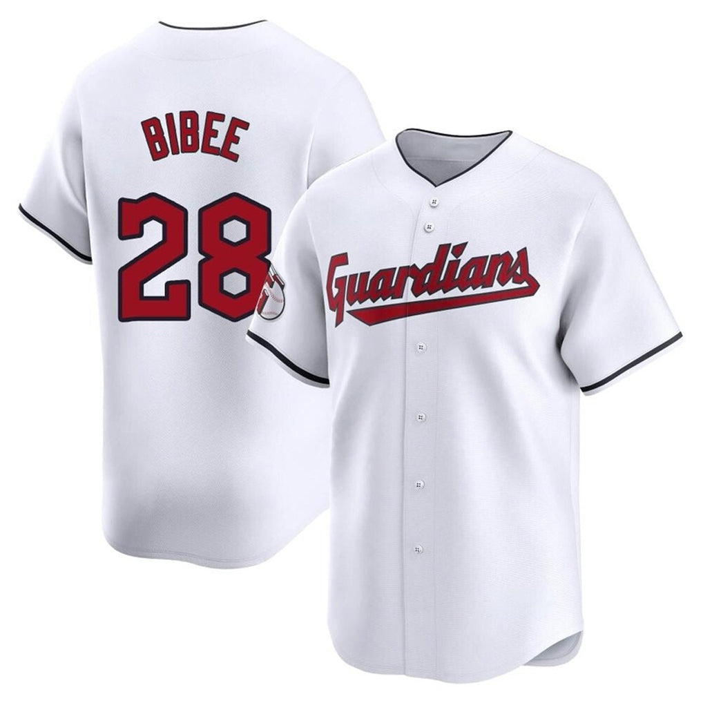 Tlead C.Guardians #28 Tanner Bibee Player White Limited Home Stitched Jerseys