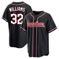 Tlead C.Guardians #32 Gavin Williams Player Black Fashion Out Home Game Stitched Jerseys