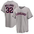 Tlead C.Guardians #32 Gavin Williams Player Gray Game Home Stitched Jerseys