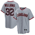 Tlead C.Guardians #32 Gavin Williams Player Gray Home Game Stitched Jerseys