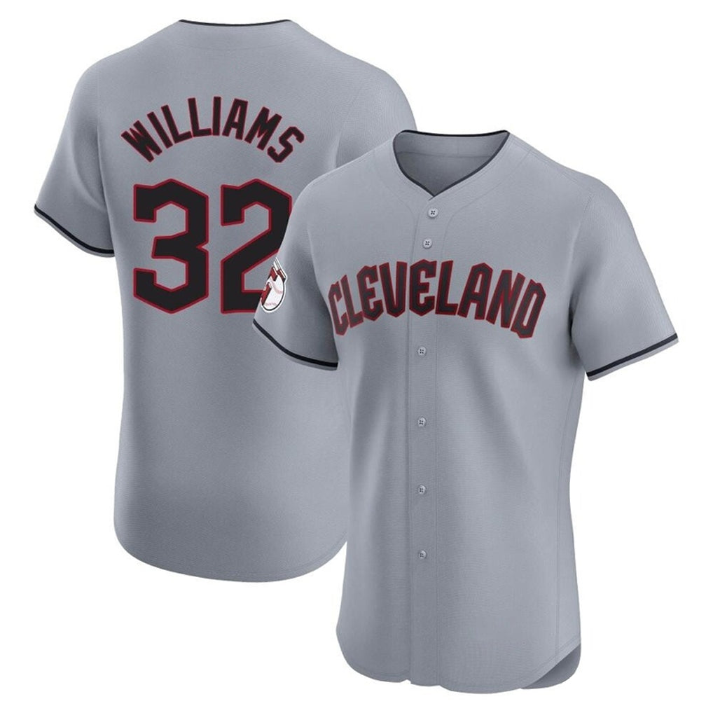 Tlead C.Guardians #32 Gavin Williams Player Gray Road Limited Elite Home Stitched Jerseys