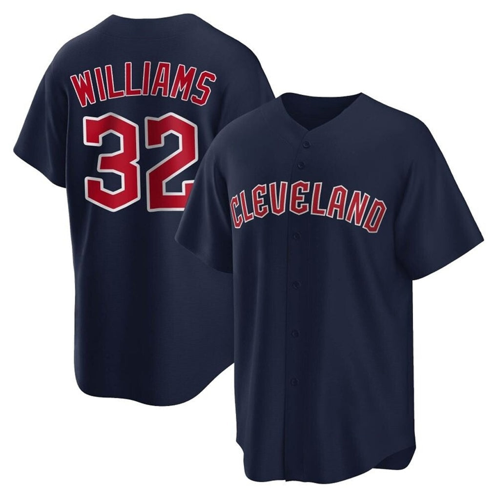 Tlead C.Guardians #32 Gavin Williams Player Navy Game Home Stitched Jerseys