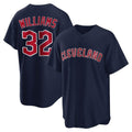 Tlead C.Guardians #32 Gavin Williams Player Navy Game Home Stitched Jerseys