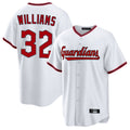 Tlead C.Guardians #32 Gavin Williams Player White Game Home Stitched Jerseys