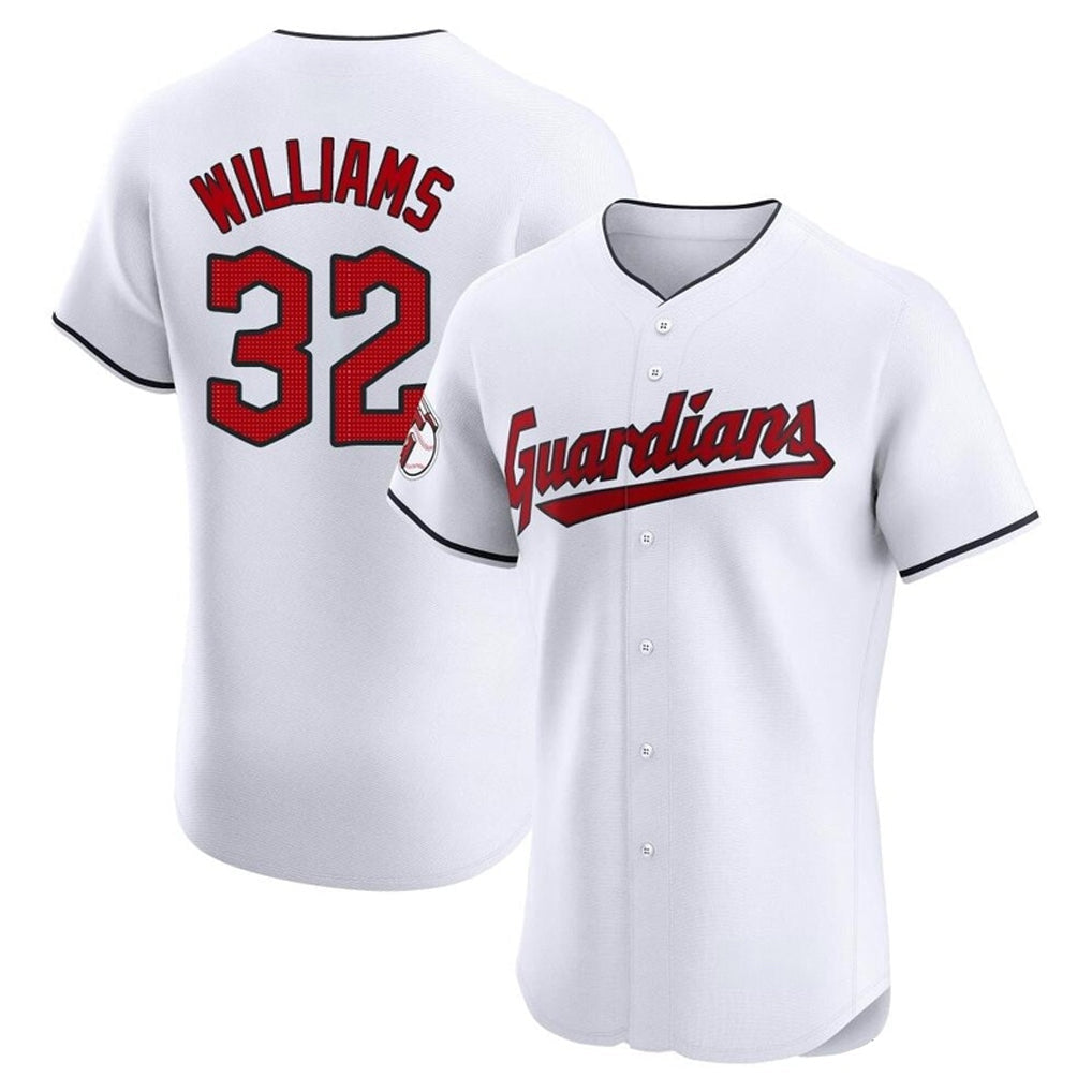 Tlead C.Guardians #32 Gavin Williams Player White Limited Elite Home Stitched Jerseys
