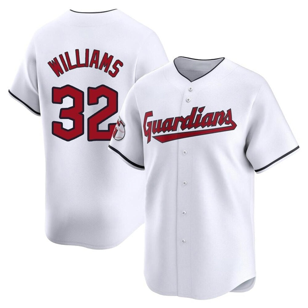 Tlead C.Guardians #32 Gavin Williams Player White Limited Home Stitched Jerseys