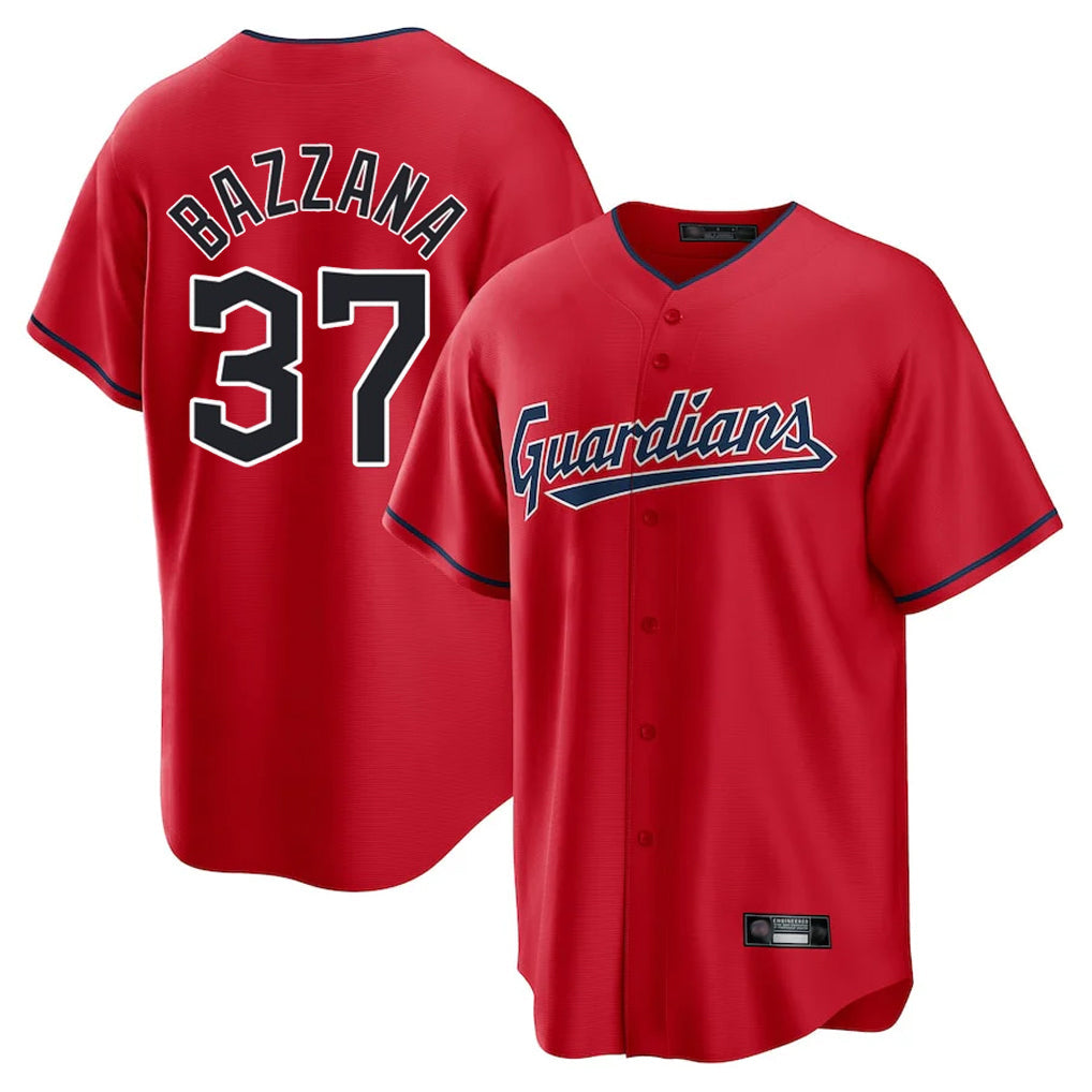 Tlead C.Guardians #37 Travis Bazzana Player Red Home Game Stitched Jerseys