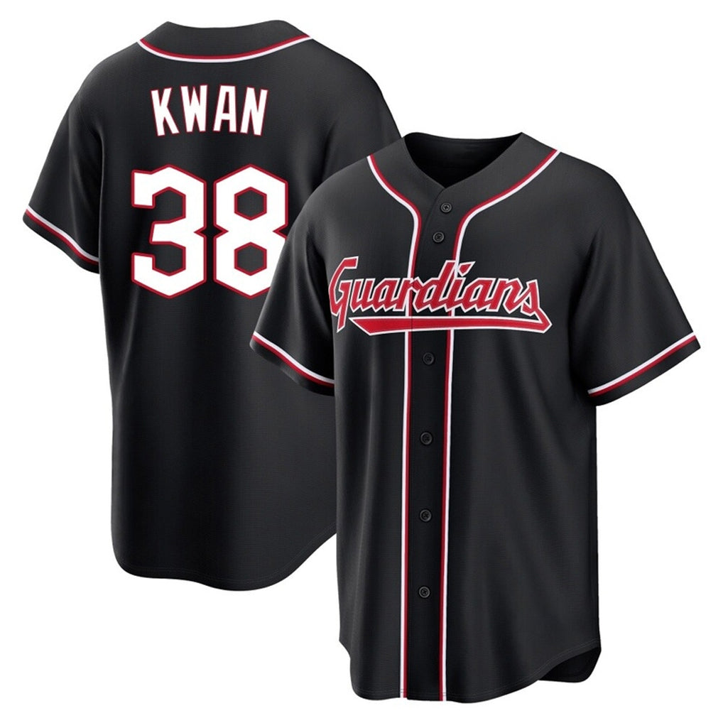 Tlead C.Guardians #38 Steven Kwan Player Black Fashion Out Home Game Stitched Jerseys