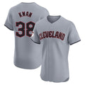 Tlead C.Guardians #38 Steven Kwan Player Gray Road Limited Elite Home Stitched Jerseys