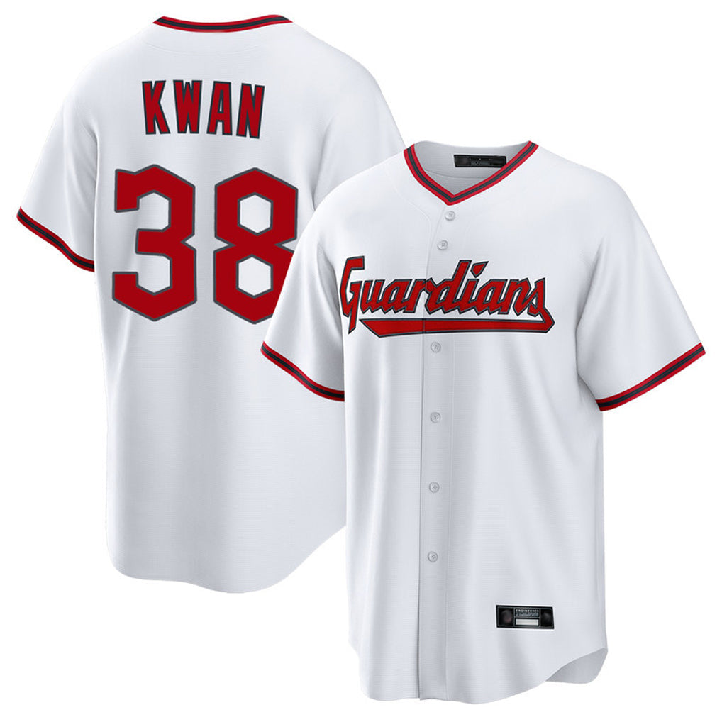 Tlead C.Guardians #38 Steven Kwan Player White Game Home Stitched Jerseys