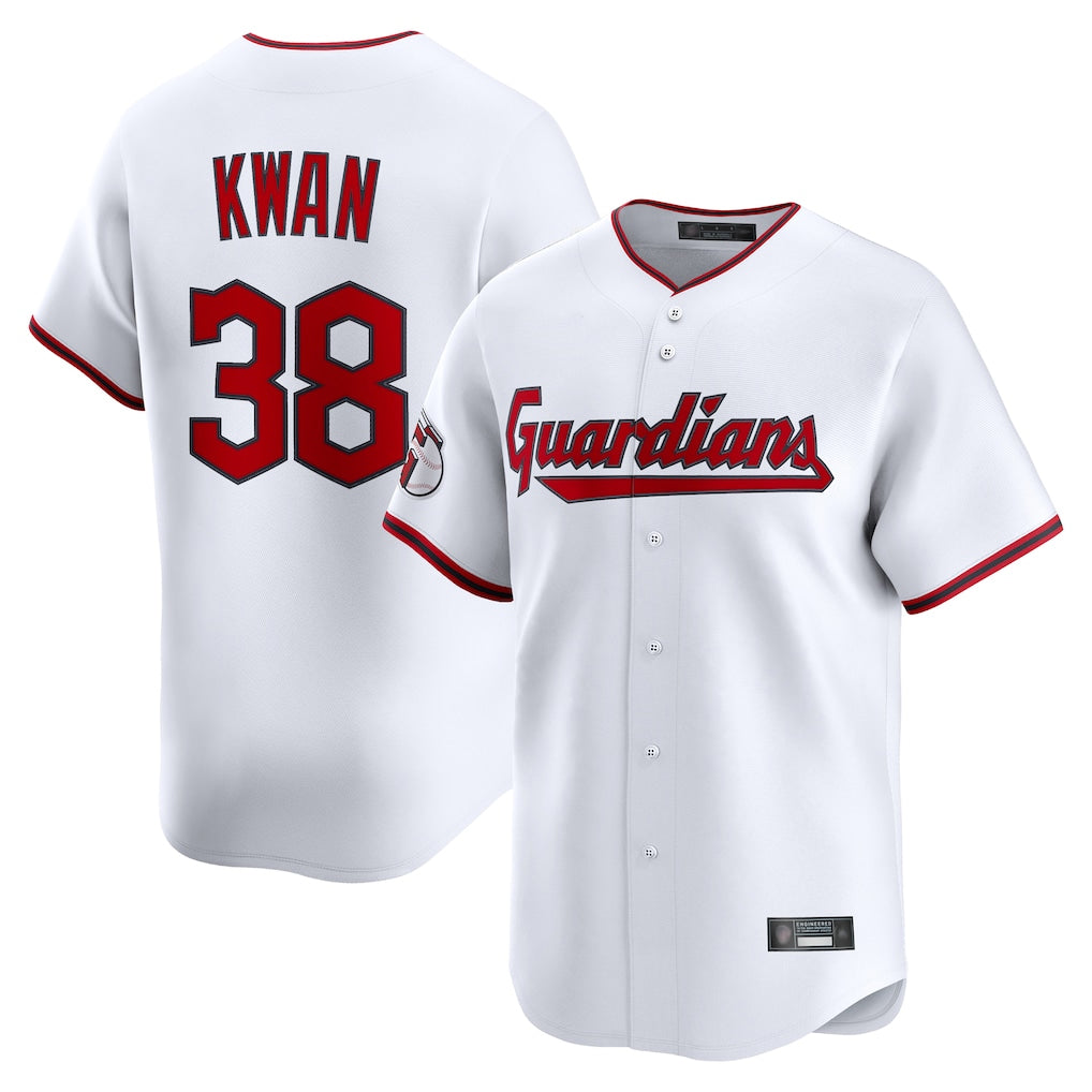 Tlead C.Guardians #38 Steven Kwan Player White Limited Home Game Stitched Jerseys