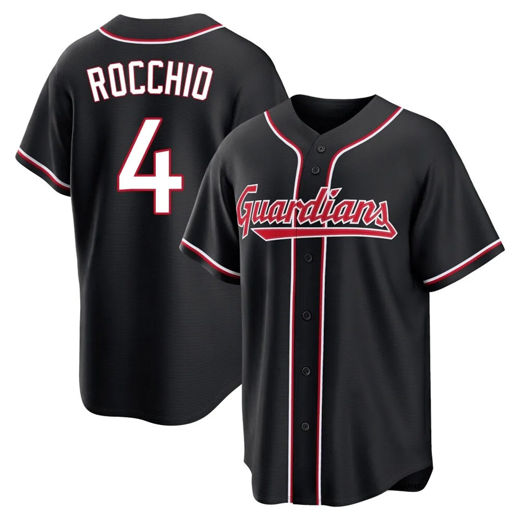 Tlead C.Guardians #4 Brayan Rocchio Player Black Fashion Out Home Game Stitched Jerseys