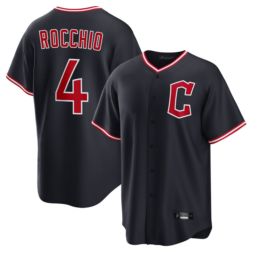 Tlead C.Guardians #4 Brayan Rocchio Player Navy Home Game Stitched Jerseys