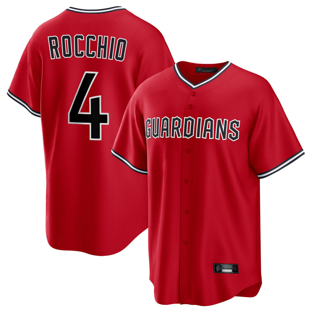 Tlead C.Guardians #4 Brayan Rocchio Player Red Home Game Stitched Jerseys
