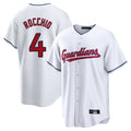 Tlead C.Guardians #4 Brayan Rocchio Player White Home Game Stitched Jerseys