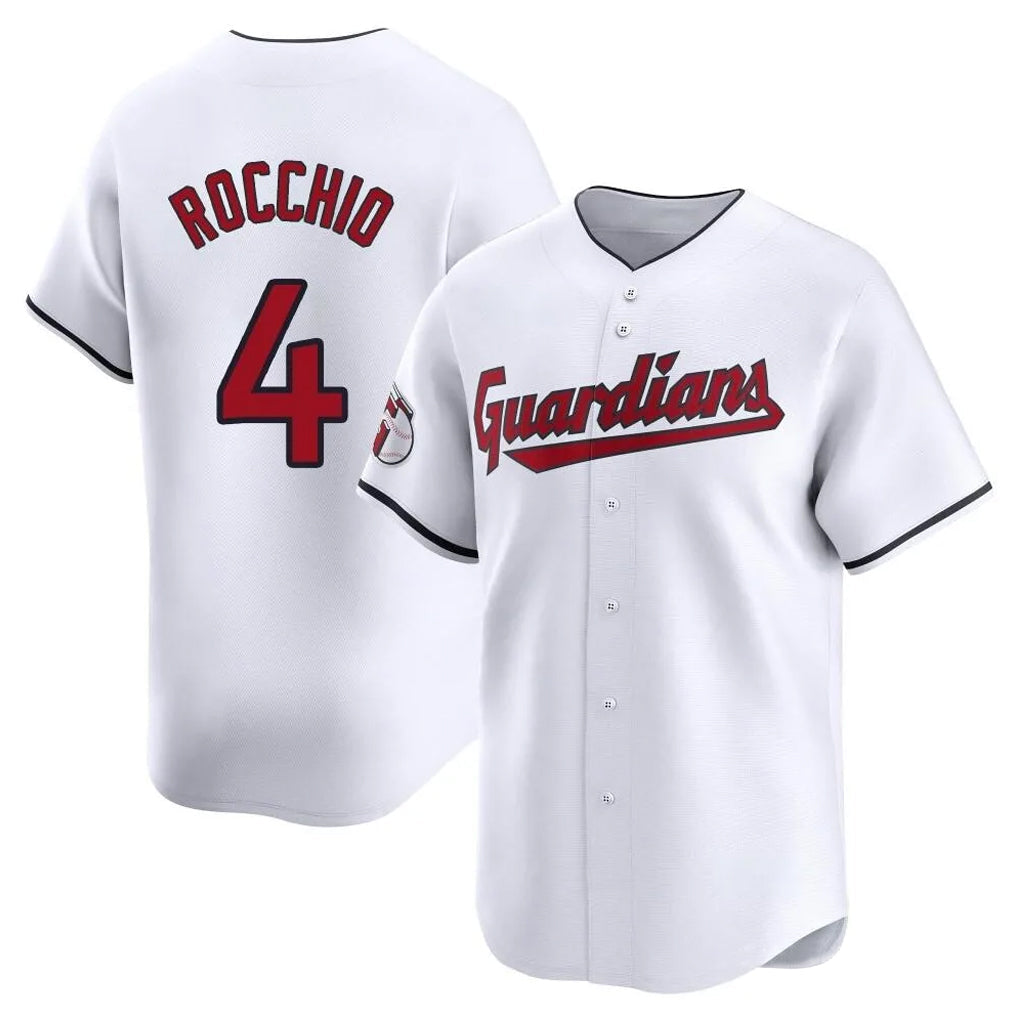 Tlead C.Guardians #4 Brayan Rocchio Player White Limited Home Stitched Jerseys