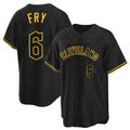 Tlead C.Guardians #6 David Fry Player Black Snake Skin City Home Game Stitched Jerseys