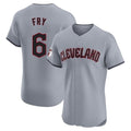 Tlead C.Guardians #6 David Fry Player Gray Road Limited Elite Home Stitched Jerseys