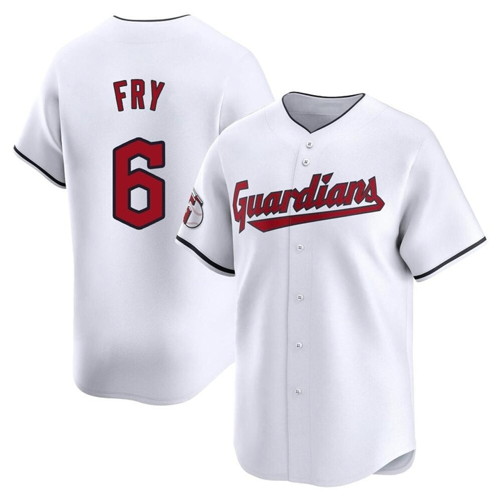 Tlead C.Guardians #6 David Fry Player White Limited Home Stitched Jerseys