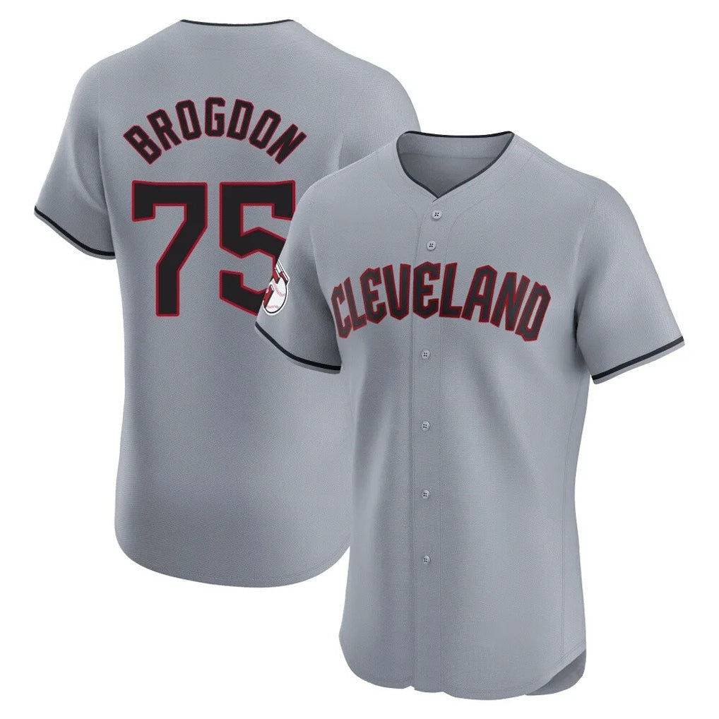 Tlead C.Guardians #75 Connor Brogdon Player Gray Road Limited Elite Home Stitched Jerseys
