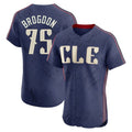 Tlead C.Guardians #75 Connor Brogdon Player Navy City Connect Limited Elite Home Stitched Jerseys