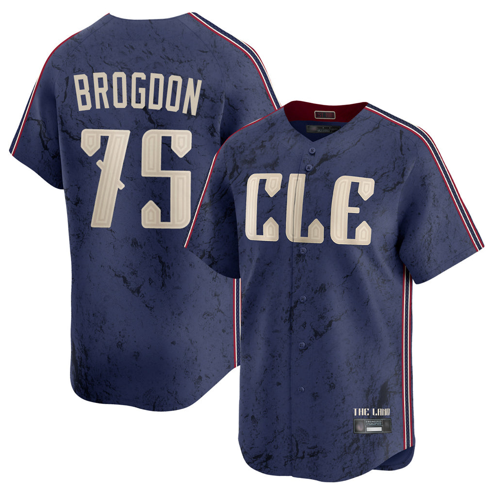 Tlead C.Guardians #75 Connor Brogdon Player Navy City Connect Limited Home Stitched Jerseys