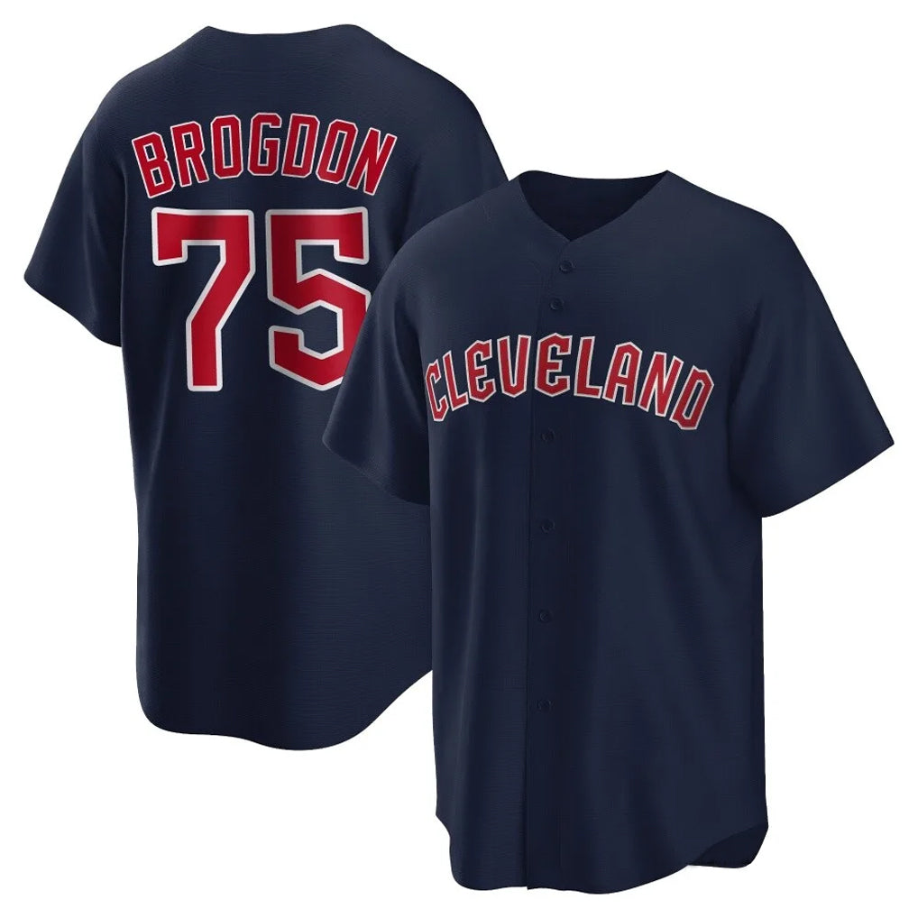 Tlead C.Guardians #75 Connor Brogdon Player Navy Game Home Stitched Jerseys
