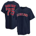 Tlead C.Guardians #75 Connor Brogdon Player Navy Game Home Stitched Jerseys