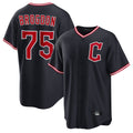 Tlead C.Guardians #75 Connor Brogdon Player Navy Home Game Stitched Jerseys