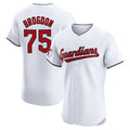 Tlead C.Guardians #75 Connor Brogdon Player White Limited Elite Home Stitched Jerseys