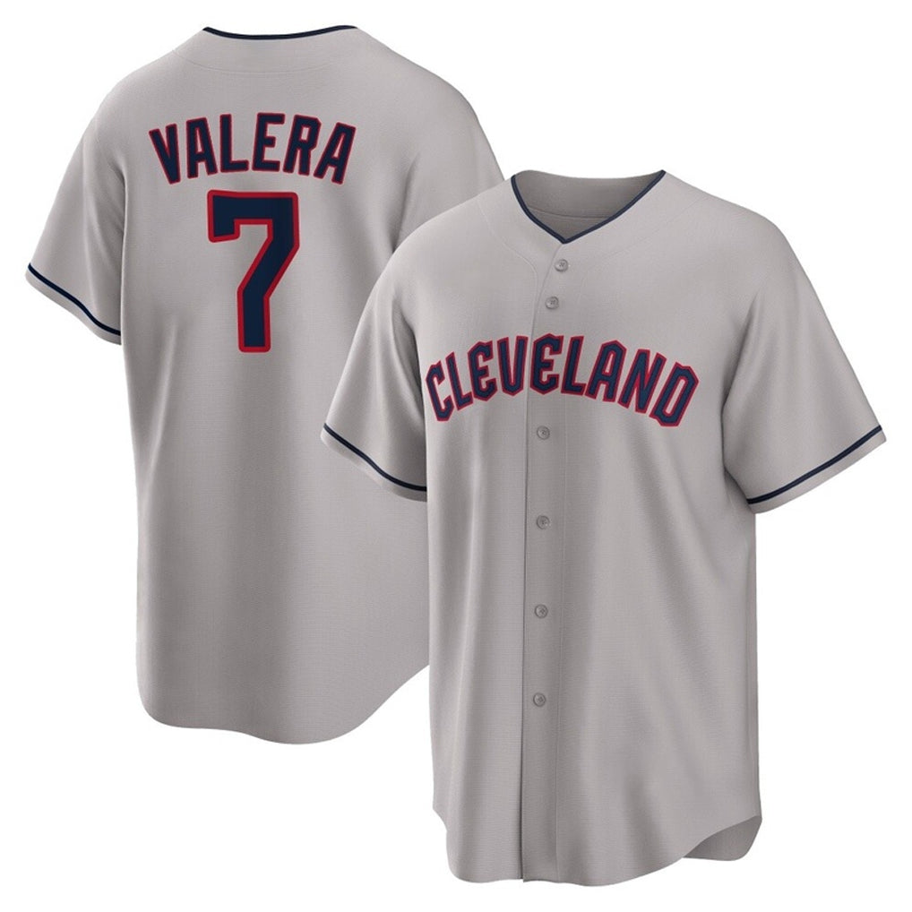 Tlead C.Guardians #7 George Valera Player Gray Game Home Stitched Jerseys