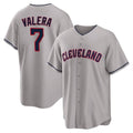 Tlead C.Guardians #7 George Valera Player Gray Game Home Stitched Jerseys