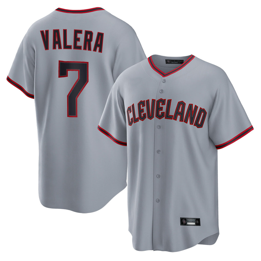 Tlead C.Guardians #7 George Valera Player Gray Home Game Stitched Jerseys