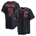Tlead C.Guardians #7 George Valera Player Navy Home Game Stitched Jerseys