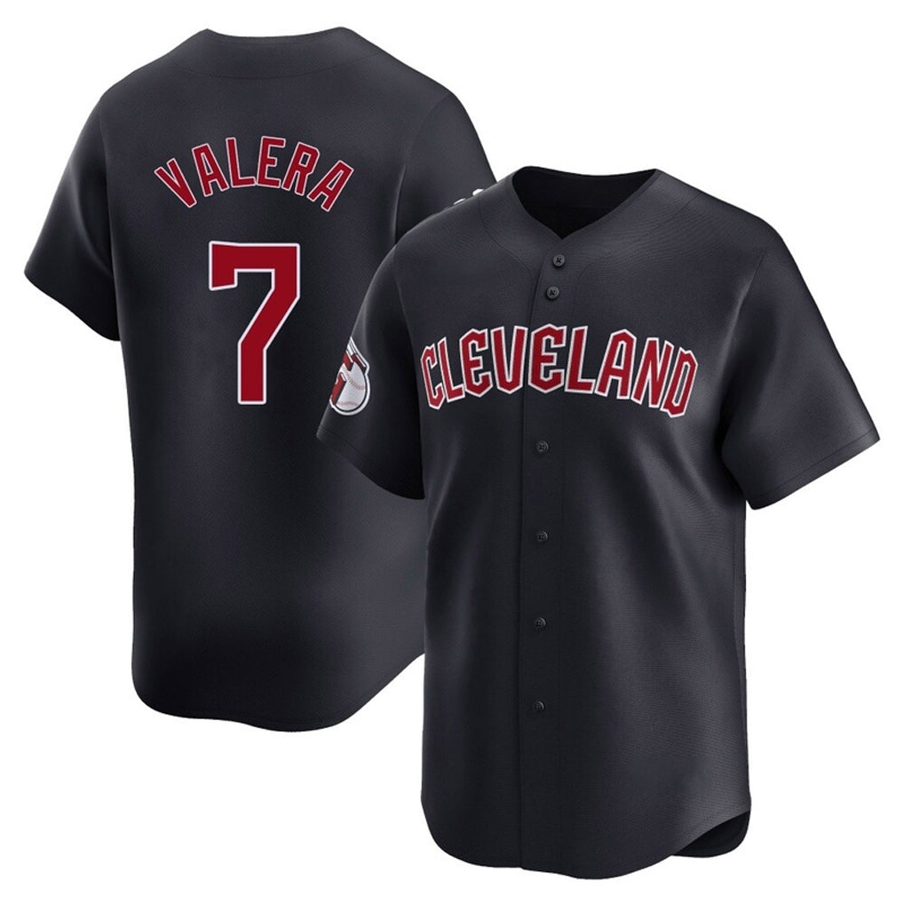 Tlead C.Guardians #7 George Valera Player Navy Limited Home Game Stitched Jerseys