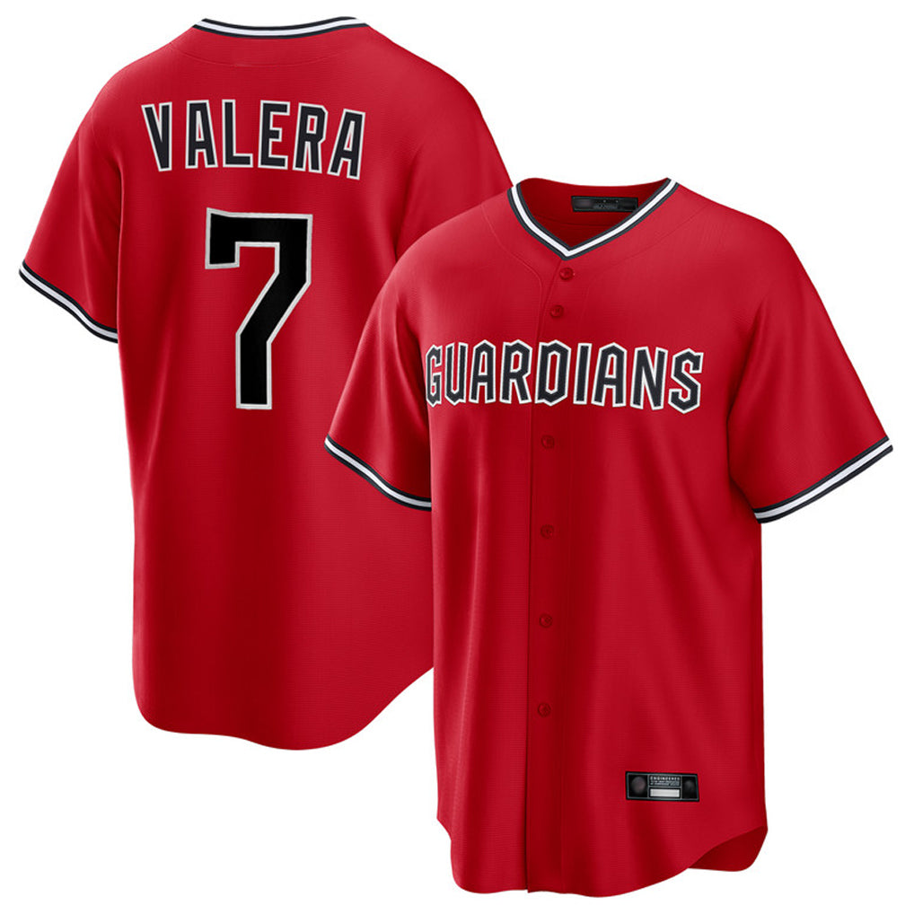 Tlead C.Guardians #7 George Valera Player Red Home Game Stitched Jerseys