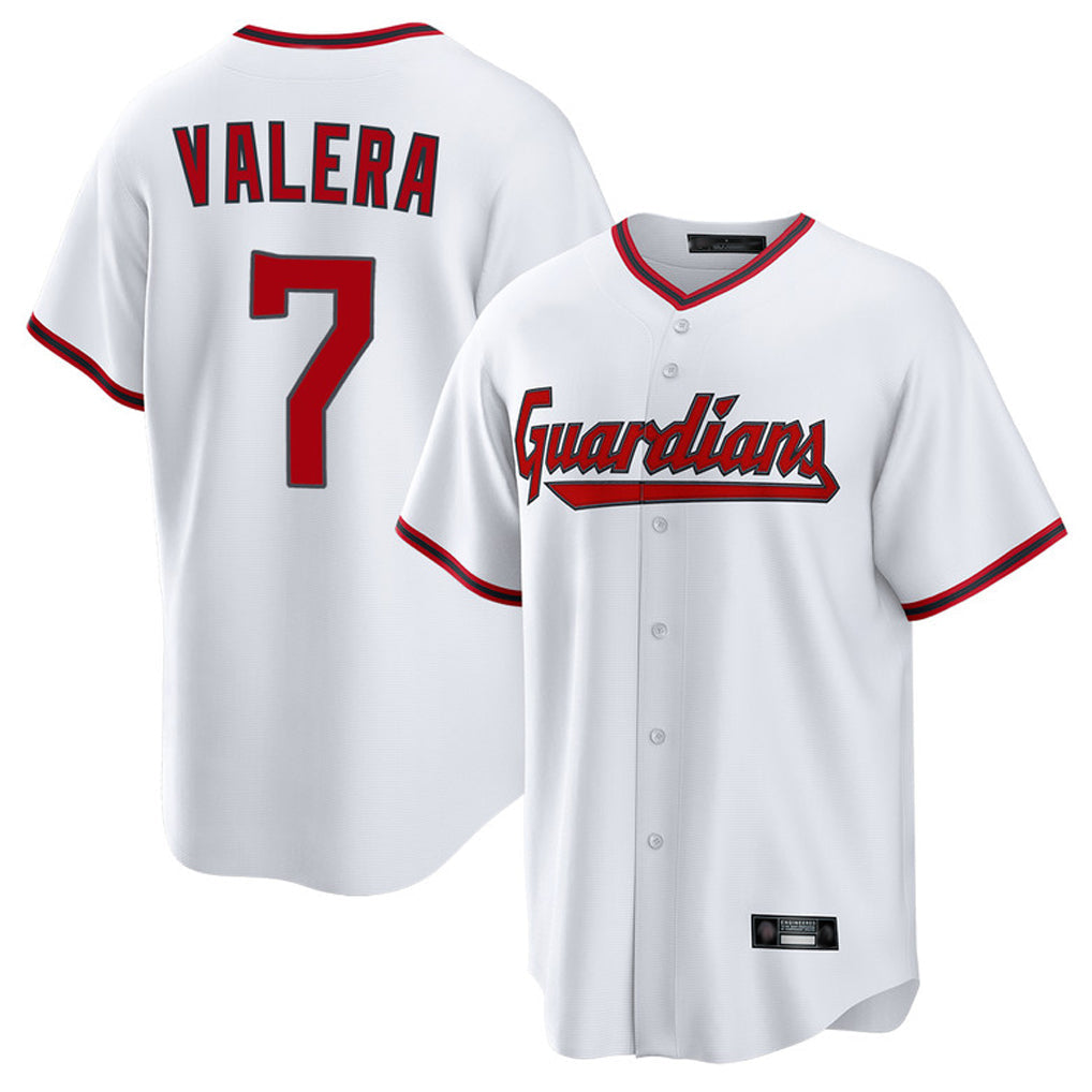 Tlead C.Guardians #7 George Valera Player White Game Home Stitched Jerseys