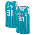 Tlead C.Hornets #31 Tidjane Salaun  Teal 2024  Draft Fast Break Player Jerseys - Icon Edition