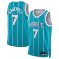 Tlead C.Hornets #7 Kon Knueppel  Teal Swingman Jerseys - Icon Edition