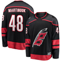 Tlead C.Hurricanes #48 Jordan Martinook Black Home Breakaway Stitched Jerseys