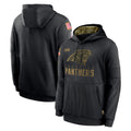 Tlead C.Panthers Black Salute to Service Pullover Hoodies Limited Game Blank Player Stitched Jerseys