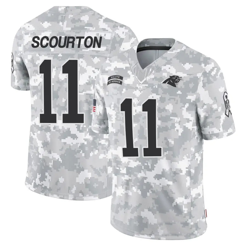 Tlead C.Panthers #11 Nic Scourton Player Arctic Camo Salute to Service Limited Stitched Jerseys
