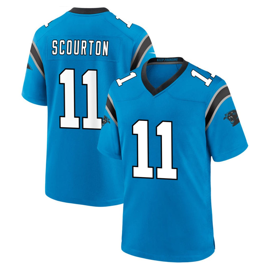 Tlead C.Panthers #11 Nic Scourton Player Blue Home Game Stitched Jerseys