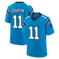 Tlead C.Panthers #11 Nic Scourton Player Blue Home Game Stitched Jerseys