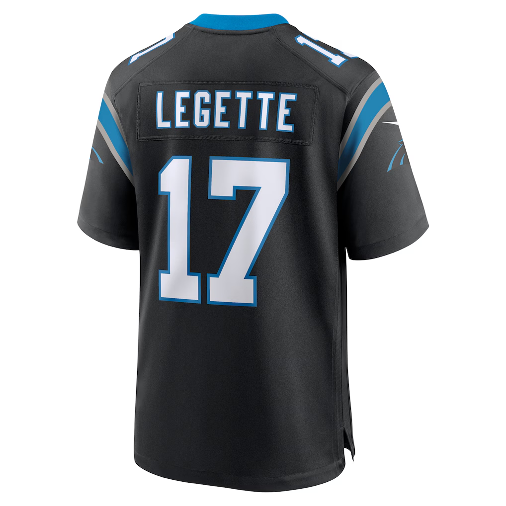 Tlead C.Panthers #17 Xavier Legette Black Team Game Player Stitched Jerseys
